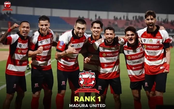 Madura United kokoh di puncak klasemen Liga BRI Super League 2026/27